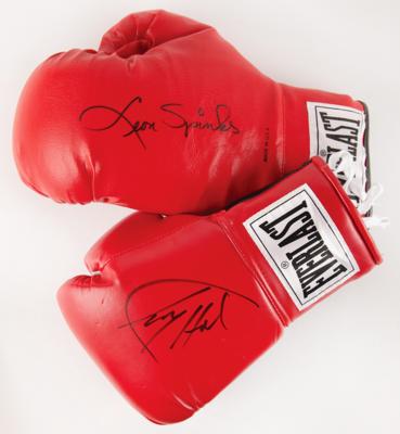 Lot #816 Larry Holmes and Leon Spinks Signed Boxing Gloves (2) - Image 1