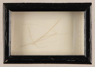 Lot #475 Jefferson Davis Framed Display with Letter Signed and Fort Monroe Hair Strands and Hat Fabric - Image 4