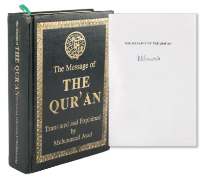 Lot #376 Nelson Mandela Signed Book - The Message of The Qur'an - Image 1