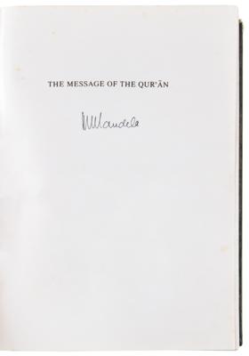 Lot #376 Nelson Mandela Signed Book - The Message of The Qur'an - Image 4