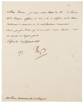 Lot #480 Napoleon Letter Signed from the Congress