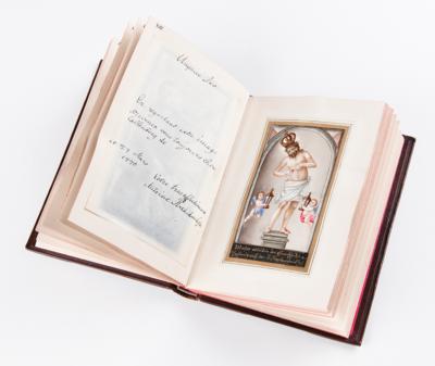 Lot #235 Marie Antoinette and Sisters Signed Hand-Painted Devotional Miniature Book - Image 1