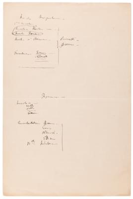 Lot #254 Henri Becquerel Handwritten Scientific Document, Listing Famed Physicists, Inventors, and Their Discoveries - Image 2