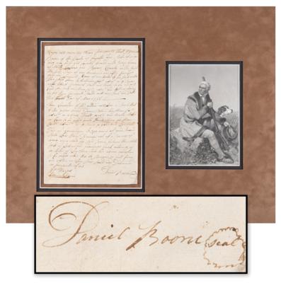 Lot #274 Daniel Boone Autograph Document Signed for Land Bond — "Boone" Written Four Times! - Image 1