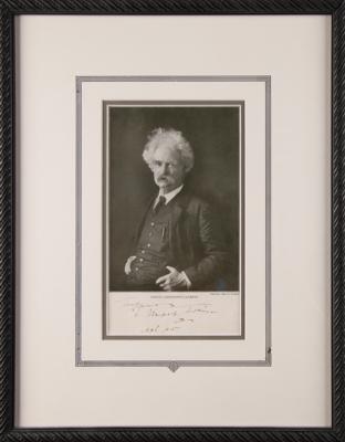 Lot #583 Samuel L. Clemens Signed Photograph as "Mark Twain" (1905) - Image 2
