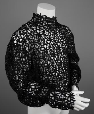 Lot #5287 Prince's Custom-Made Black Lace Midriff Top - Image 2
