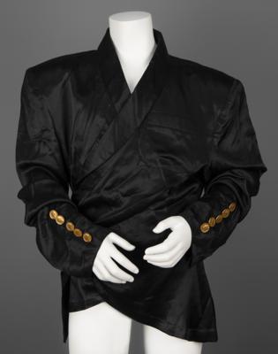 Lot #5293 Prince's Stage-Worn Black Silk PJ Robe from the Act II Tour - Image 3