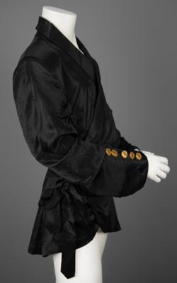 Lot #5293 Prince's Stage-Worn Black Silk PJ Robe from the Act II Tour - Image 4