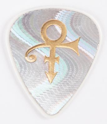 Lot #5322 Prince's Stage-Used Holographic 'Love Symbol' Guitar Pick - Image 1