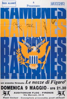 Lot #5205 Ramones Signed Italian Concert Poster