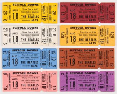 Lot #5028 Beatles Set of 1966 Suffolk Downs Concert Tickets (8) - Image 1