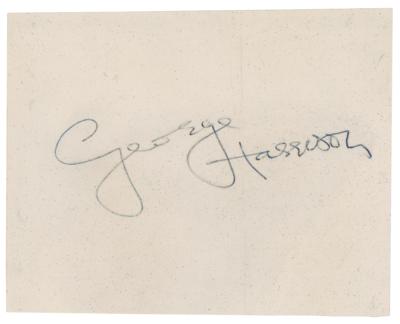 Lot #5053 Beatles: George Harrison Signature - Image 1