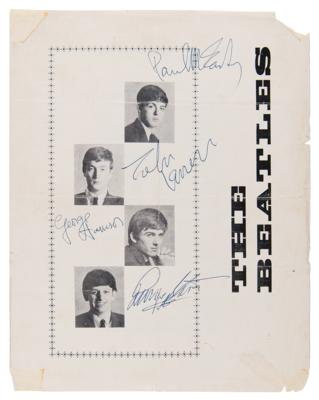 Lot #5006 Beatles Signed Program Page (June 9, 1963) - Obtained at King George’s Hall in Blackburn, Lancashire - Image 1