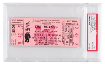Lot #5029 Beatles 1964 Gator Bowl Unused Concert Ticket - Image 1