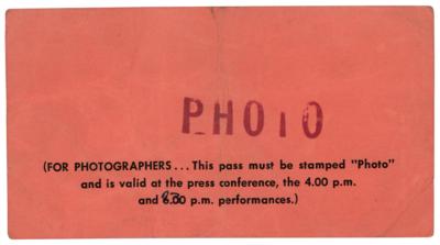 Lot #5040 Beatles 1965 Toronto Maple Leaf Gardens Press/Photo Pass - Image 2