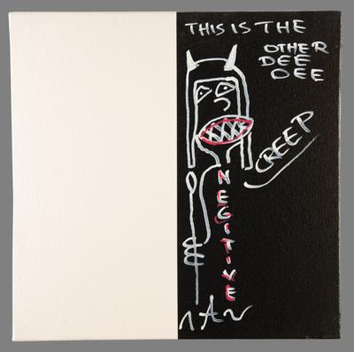 Lot #5201 Dee Dee Ramone Suite of (8) Original Paintings - A Black-and-White Examination of His Bipolar Disorder - Image 3