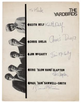 Lot #5144 The Yardbirds Signed Photograph