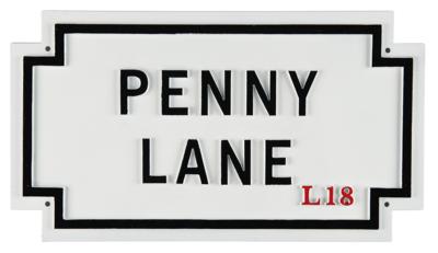 Lot #5031 Beatles: Original 'Penny Lane' Street Sign from Liverpool, England - Image 1