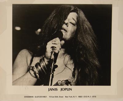 Lot #5138 Janis Joplin Exceedingly Rare Signed