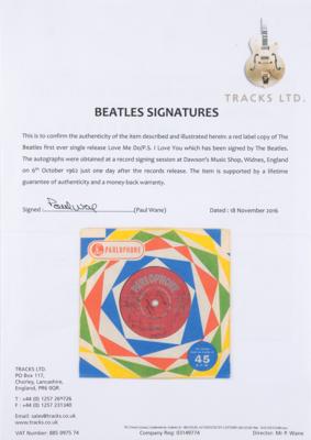 Lot #5003 Beatles Signed 'Love Me Do / P.S. I Love You' 45 RPM Single Record - Parlophone UK First Pressing - Image 5