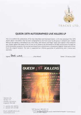 Lot #5114 Queen Signed Album - Live Killers - Image 3