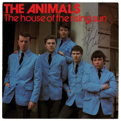Lot #5145 The Animals Signed 45 RPM Record Sleeve - House of the Rising Sun - Image 1