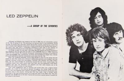 Lot #5106 Led Zeppelin 1970 Edinburgh Concert Program and Ticket (Usher Hall) - Image 2