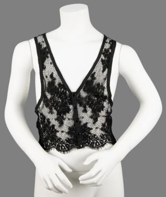 Lot #5254 Prince's Personally-Owned and -Worn Black Lace Crop Top - Image 1