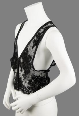 Lot #5254 Prince's Personally-Owned and -Worn Black Lace Crop Top - Image 2