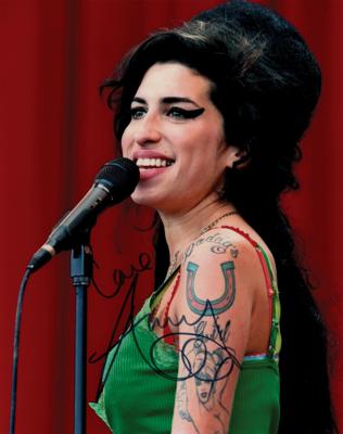 Lot #5329 Amy Winehouse Signed Photograph