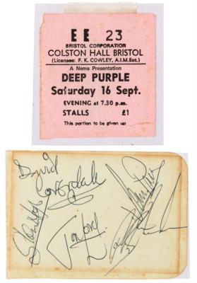 Lot #5177 Deep Purple Signatures - Image 1