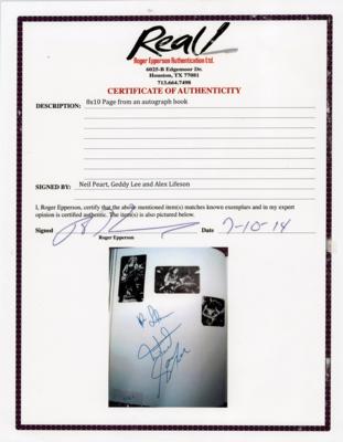 Lot #5195 Rush Signatures - Image 2