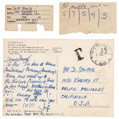 Lot #5159 The Yardbirds: Jeff Beck Autograph Letter Signed - Image 1