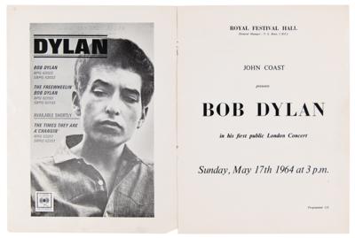 Lot #5063 Bob Dylan Extremely Rare Signed 1964 London Concert Program - His 1st UK Appearance - Image 2