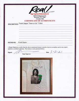 Lot #5198 Frank Zappa Signed T-Shirt - Image 3
