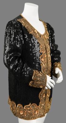 Lot #5296 Prince's Personally-Worn Black-and-Gold Sequined Shirt - Image 2