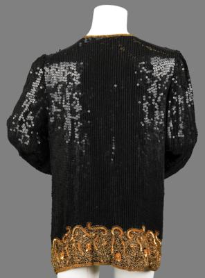 Lot #5296 Prince's Personally-Worn Black-and-Gold Sequined Shirt - Image 3