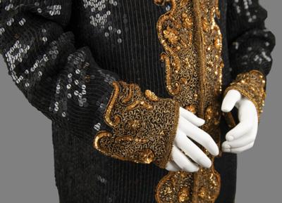 Lot #5296 Prince's Personally-Worn Black-and-Gold Sequined Shirt - Image 4