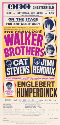 Lot #5073 Jimi Hendrix Experience 1967 Chesterfield Concert Handbill - Hendrix's First UK Tour - Image 1