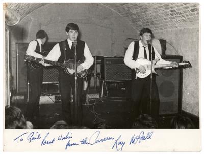 Lot #5044 Beatles Original Photograph Signed by Cavern Club Owner Ray McFall - Image 1