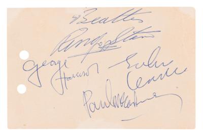 Lot #5004 Beatles Signatures on a Swedish Press Pass (Obtained at the Eskilstuna Sporthall on October 29, 1963) - Image 1