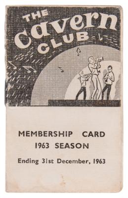Lot #5051 Cavern Club 1963 Membership Booklet
