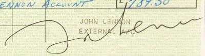 Lot #5015 John Lennon Rare Signed 'Bank of Tokyo' Check - Made Payable to the Beatles Personal Assistant - Image 2