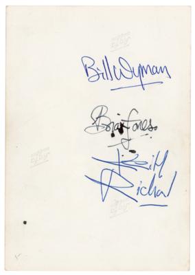 Lot #5080 Brian Jones, Keith Richards, and Bill Wyman Signed Photograph - Image 1