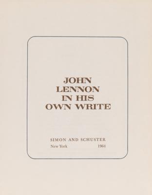 Lot #5017 John Lennon Signed Book - In His Own Write (Obtained in Memphis, Tennessee, During the Final Beatles Tour) - Image 5