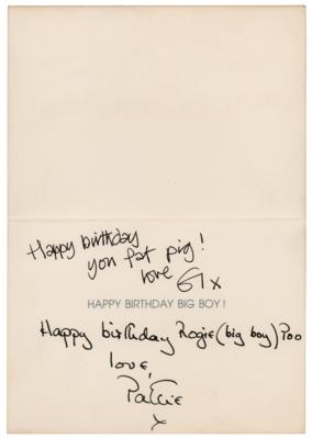 Lot #5175 Eric Clapton and Pattie Boyd Signed Birthday Card - Image 1