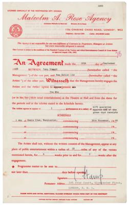 Lot #5097 The Who: Christopher Thomas Stamp Signed 1965 Performance Contract - Image 1