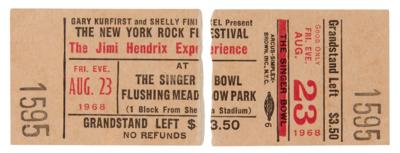 Lot #5142 New York Rock Festival 1968 Program and Concert-Torn Ticket: Jimi Hendrix, Janis Joplin, and Jim Morrison - Image 2