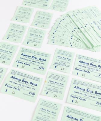 Lot #5170 Allman Bros. Band (32) Concert Tickets and Ticket Stubs for the Free Trade Hall, Manchester, England (January 14, 1974) - Image 1