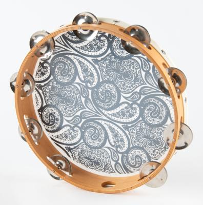 Lot #5263 Prince's Personally-Used Paisley Tambourine from Sign o' the Times Rehearsals - Image 2